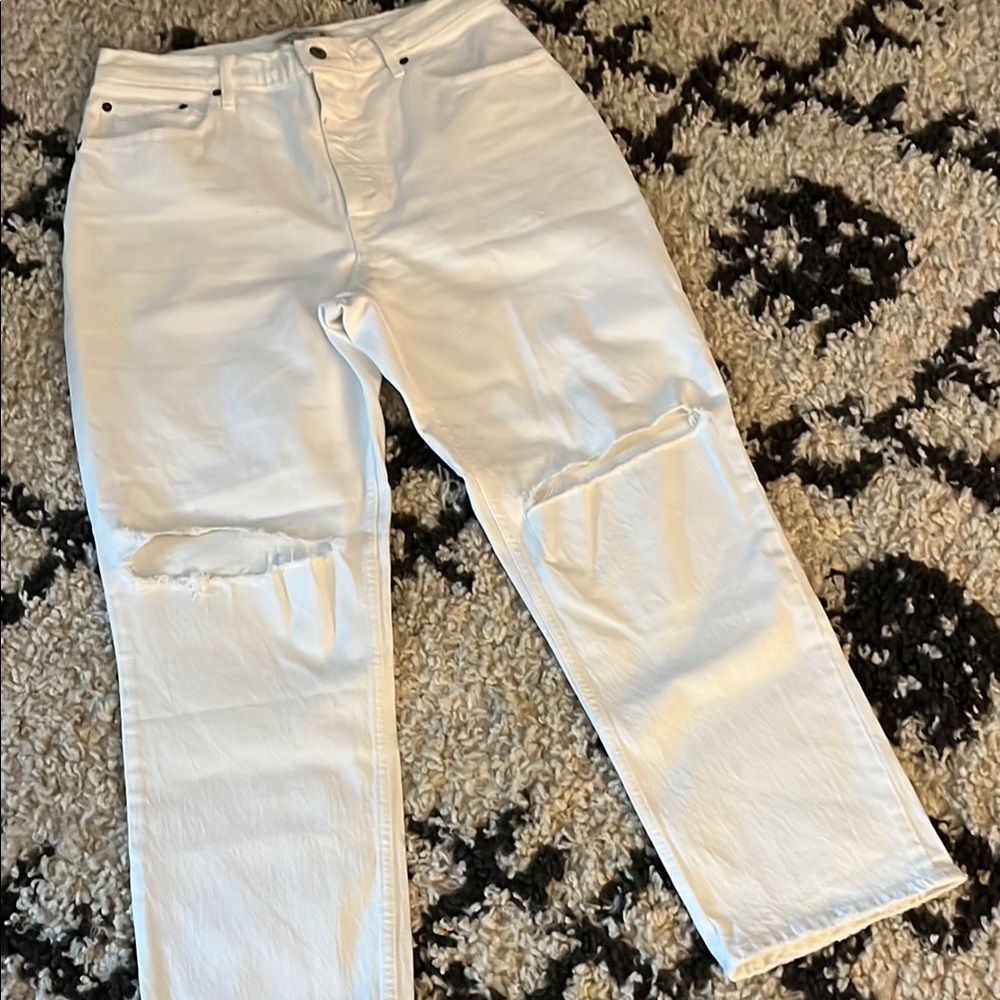 White Distressed Jeans